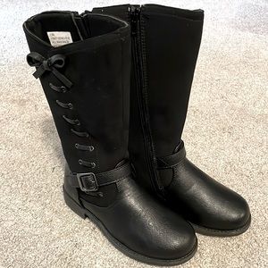 Rachel Shoes Black Knee-High Boots Kid Size 13